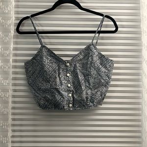 american eagle brand new XS/S (runs kinda big) blue patterned cami tank